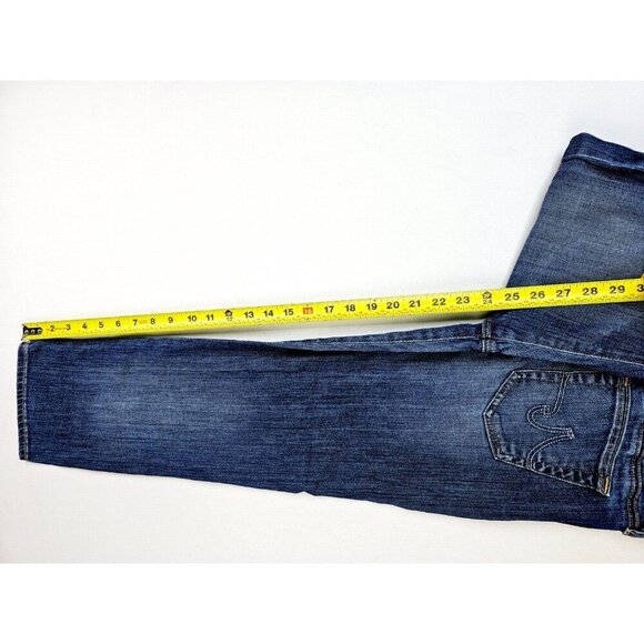 AG Adriano Goldschmied Size 29X24 Women The Stevie Crop Slim Straight Blue Jeans - Picture 8 of 12